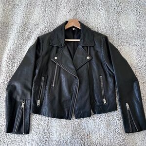 Topshop Leather Moto Jacket